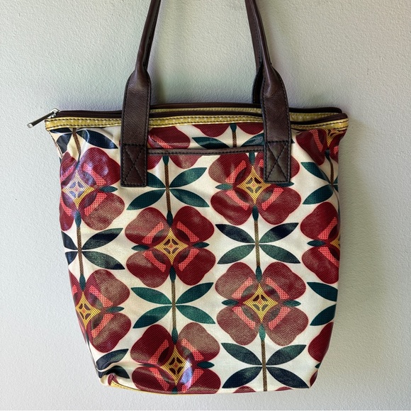 Fossil key-per floral shoulder coated canvas tote bag - Picture 5 of 7